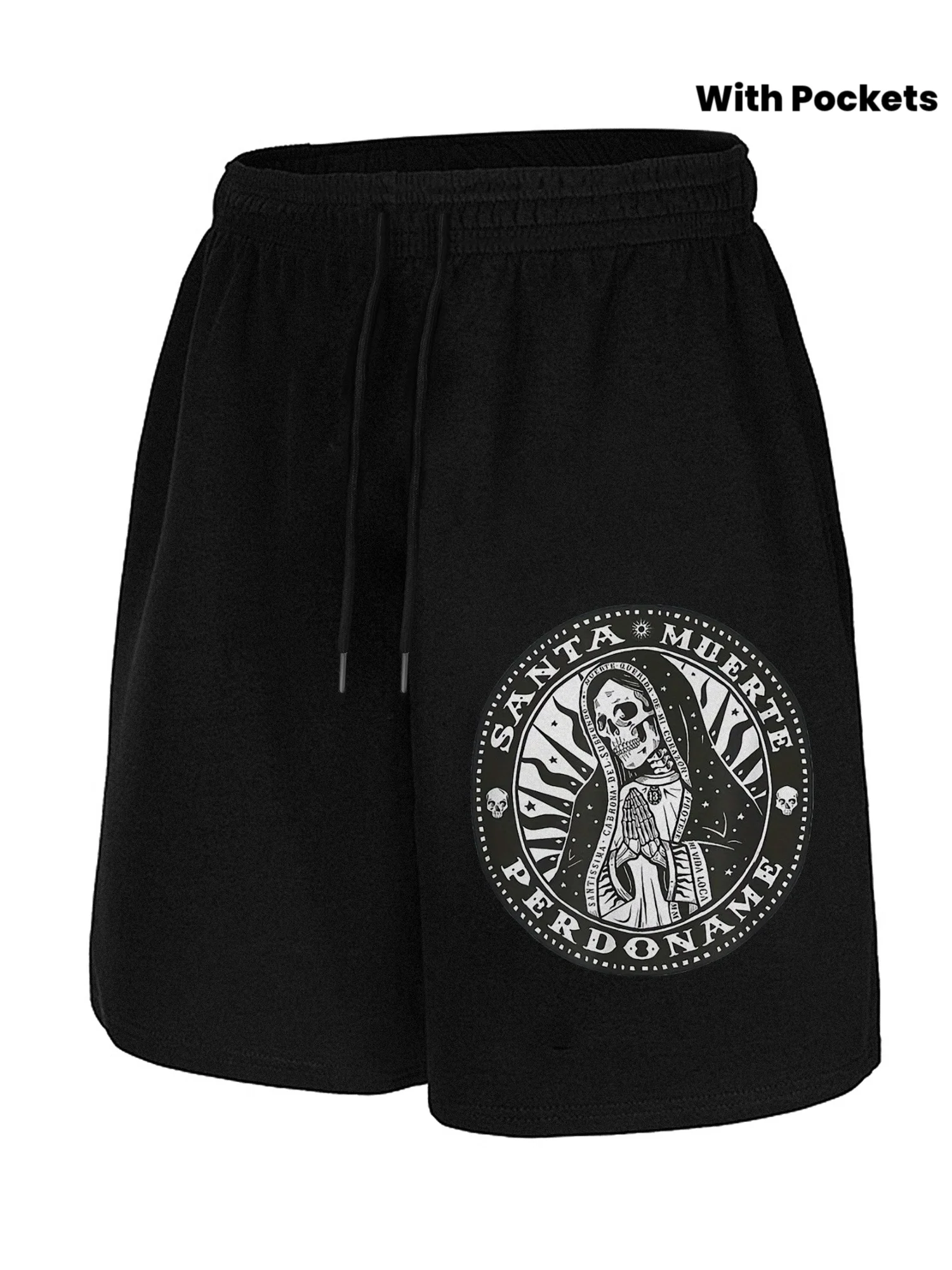 

Шорты с принтом в виде вуали с изображением черепа, повседневные шорты с карманами и шнурком, летние спортивные шорты для