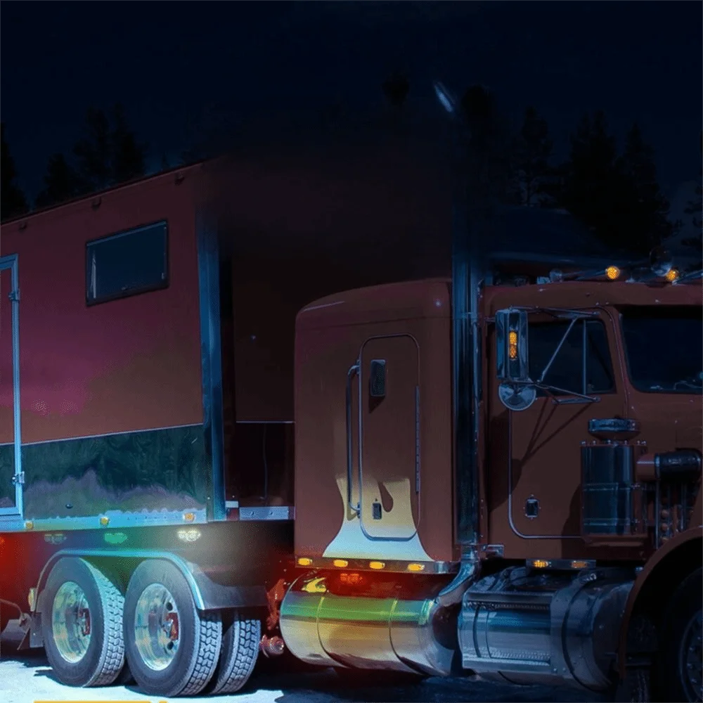 الإبداعية 12-24 فولت الشيطان العين شاحنة ضوء العالمي متعدد الأوضاع شاحنة الضوء الخلفي الجانب مصباح إشارة ديكور السيارة #3