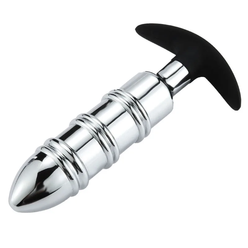Silicone Suction Cup Dildo Metal Anal Plug Dilator Anus Masturbator Stimulator Buttplug Adult Sex Toys For Women/Men Anal Balls