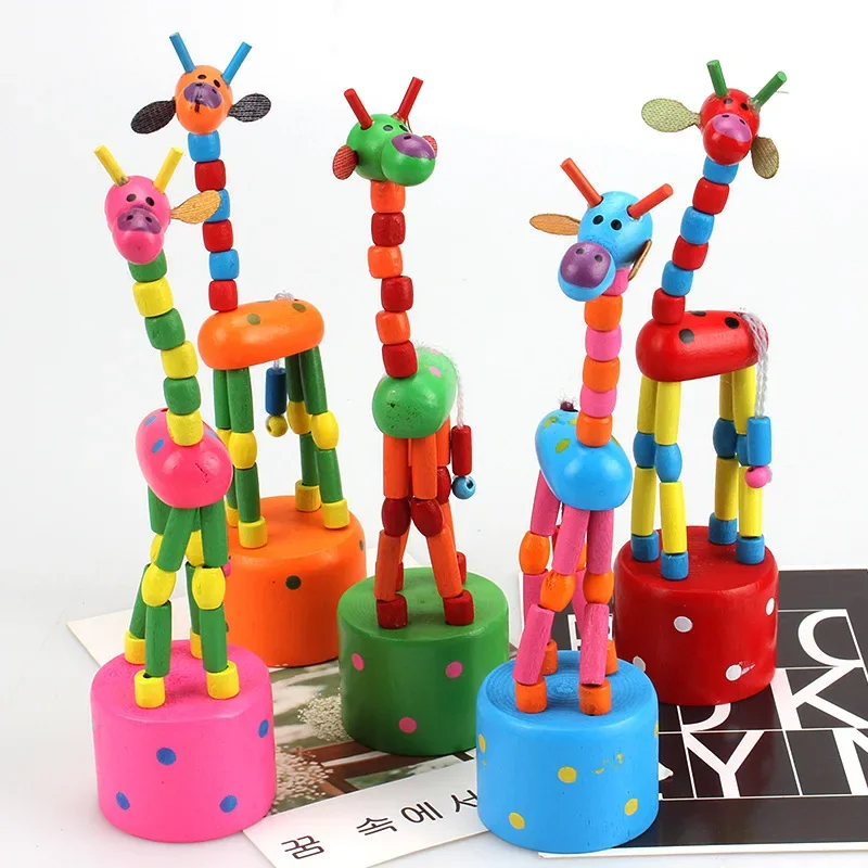 1Pc Montessori Speelgoed Educatief Houten Speelgoed Voor Kinderen Vroeg Leren Oefening Baby Vinger Flexibele Materialen Giraffe Speelgoed Cadeau