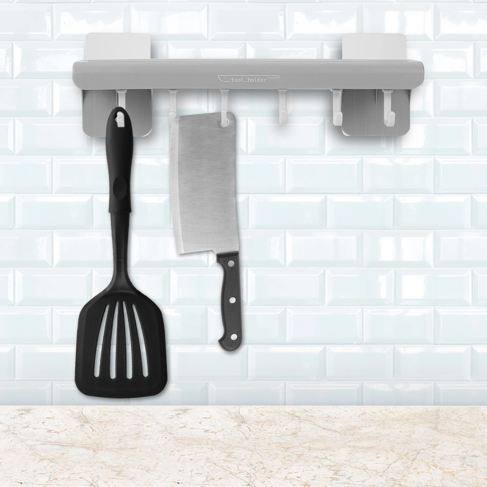

Punchless Tool Holder Novel Cookware Stand Cutter Storage Shelf Cutlery Nail- Rack Simple Support