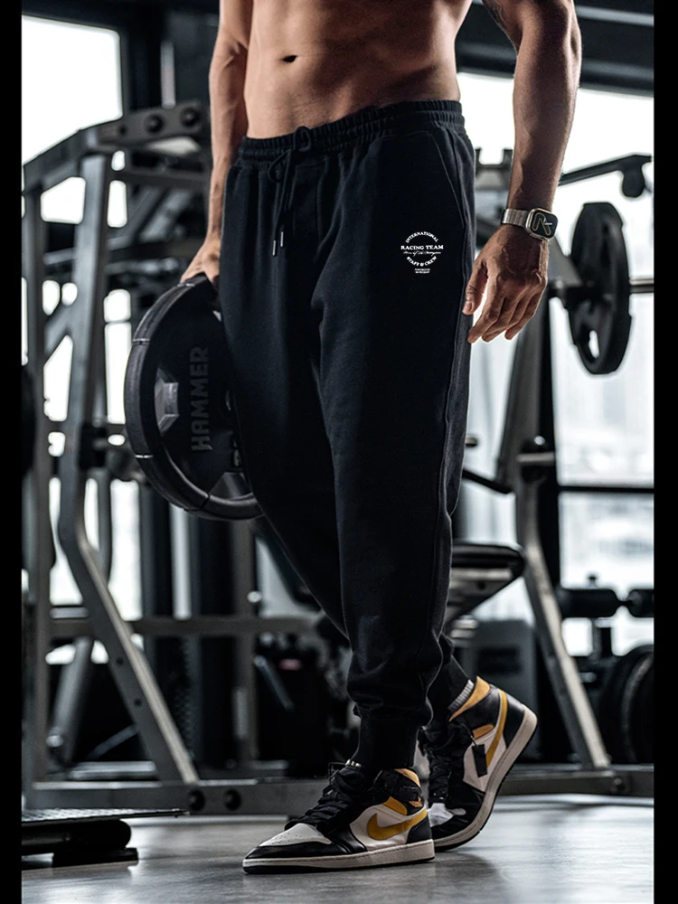 Men's Sweatpants Represent Printed Outdoor Loose Leisure Sports Fitness Men's and Women's Same Black Velvet Brand Sweatpants