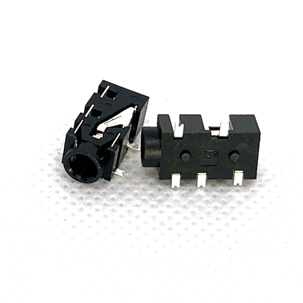 10 sztuk 3.5mm gniazdo Audio PJ-327F poziome 5Pin SMD podstawa montażowa czterosegmentowe złącze słuchawki Stereo podwójny kanał