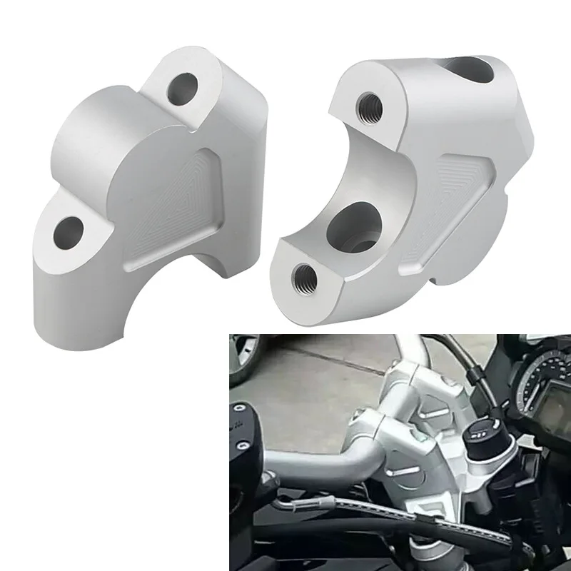 2 Set For BMW R1200GS LC1200 R1250 Motorcycle Accessories handlebar heightened base Handlebar Risers Bar Clamp Extend Adapter