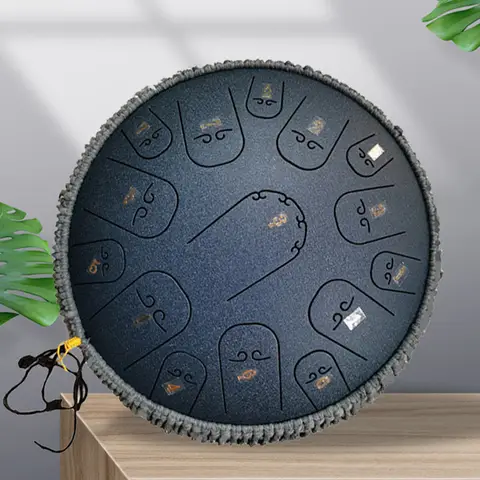 14 Inch 15 Tone handpan C Key Ethereal Drum Carbon Steel Tongue Drum Worry Free Drum Ideal For Music Lovers Professional Tuning