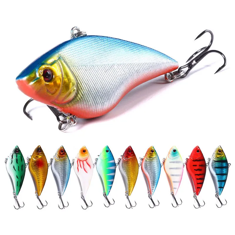 1pcs 7.5cm 16g Rattling Sinking VIB Lure Artificial Wobbler Noise Lipless Crankbait for Bass Pike Fishing Bait