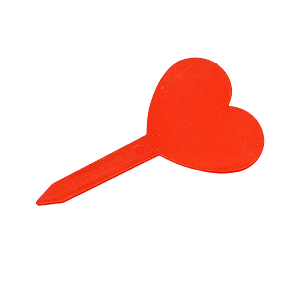 200 قطعة علامات PP ملونة على شكل قلب سميكة مقاوم للماء ملصقات البستنة الخفيفة إدراج بطاقات لتصنيف النباتات #3