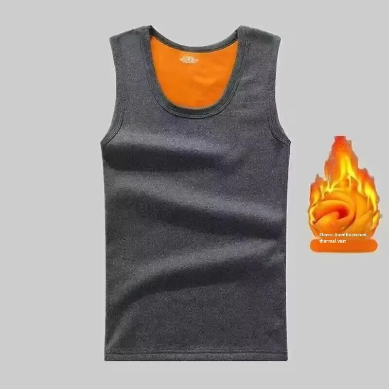 Winter New Arrival Warm Thermal Vest For Teens Sleeveless Fleece Lined Comfortable Base Layer Shirt Simplistic Style Innerwear