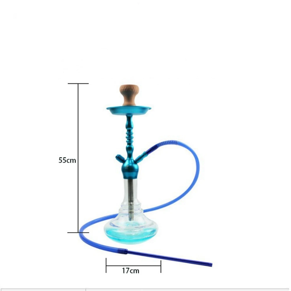 Delicate Hookah Shisha Single Hose Tube Hookah Private Use For Bar Home Lounge Aluminium Hookah Gift For Friends