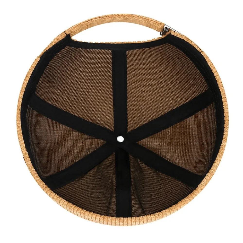 หมวกทรงด็อกเกอร์สีพื้นสไตล์วินเทจ หมวกทรงกลมผ้าลูกฟูกไม่มีปีก สวมใส่สบาย ปรับขนาดได้ หมวกฮิปฮอป ของขวัญ