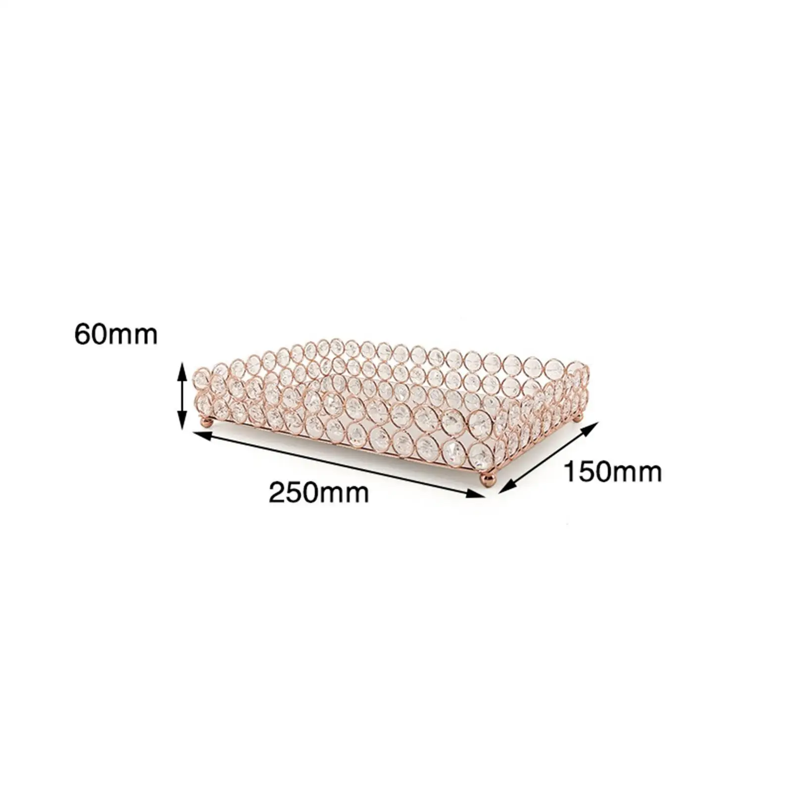 Decorative Mirrored Fruit Tray Holder Classic Retro Vanity Tray Cosmetic Container for Wedding Pantry Wine Lipstick Bread