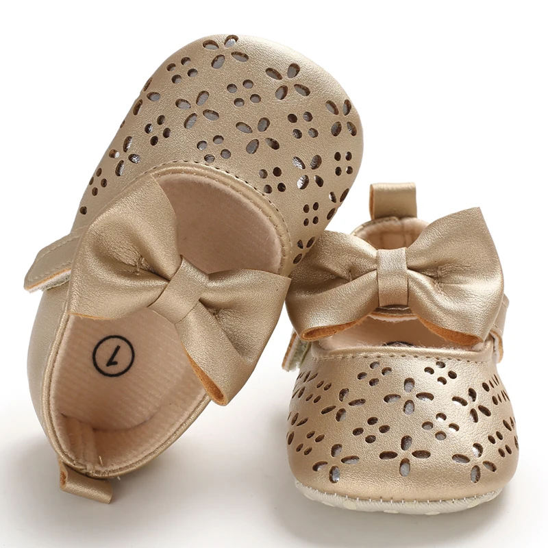 حذاء طفل فتاة لطيف القوس حذاء طفل ماري جين حذاء مسطح الأميرة أحذية المضادة للانزلاق القماش أسفل 0-18 متر الوليد