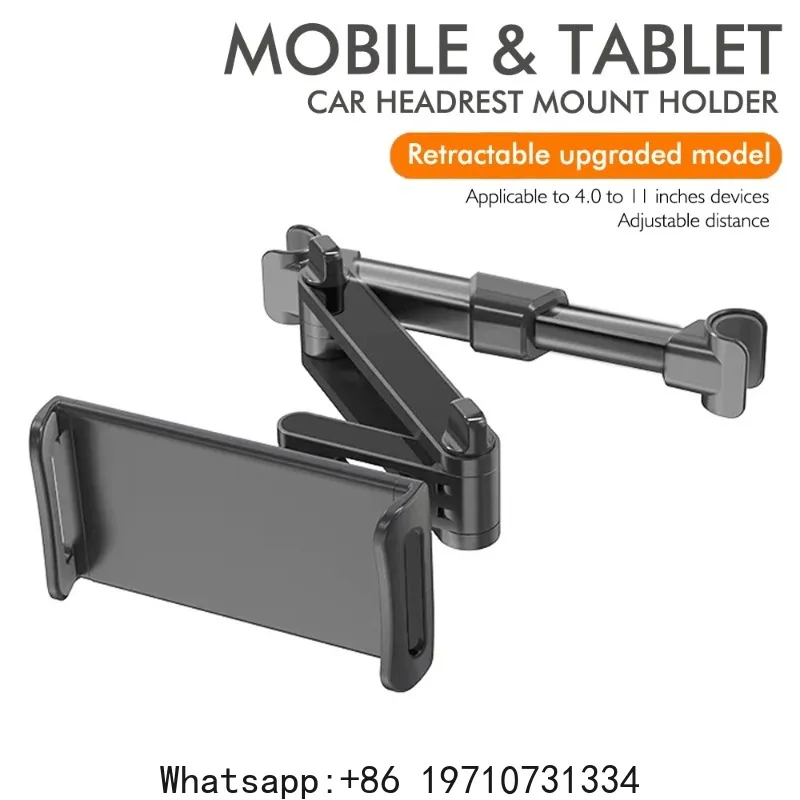 Universal 4-11 Inch Telescopic Car Rear Pillow Phone Holder Tablet Car Stand Seat Rear Headrest Mounting Bracket for Tablet Etc