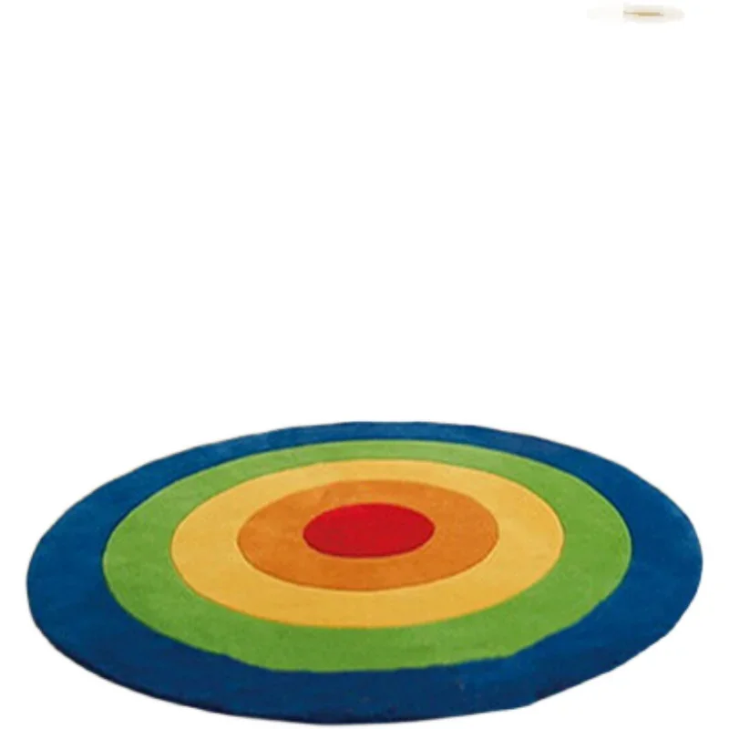 Colorful circular carpet living room, coffee table, bedroom, bedside study, dining room, cloakroom, computer chair, hanging