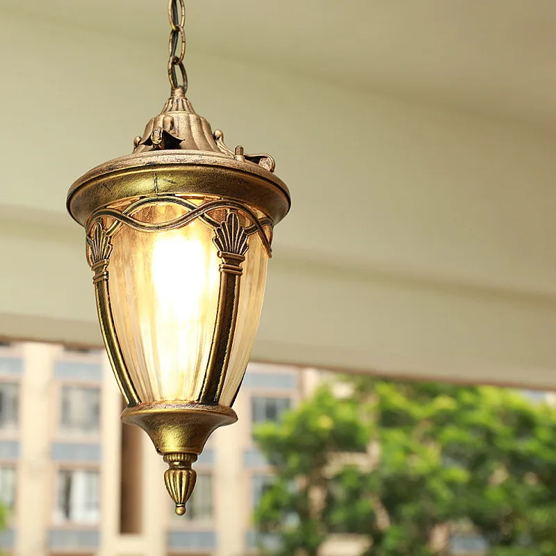 

Retro Lights Outdoor Waterproof LED Pendant Lights Nordic Countryside Corridors Balconies Villas Gardens Courtyards Pendant Lamp