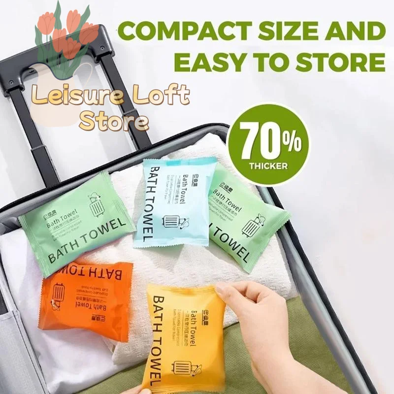 70x140CM Large Thickened Compressed Disposable Bath Towel Super Soft Quick Dry Perfect for Gym Swimming Pool
