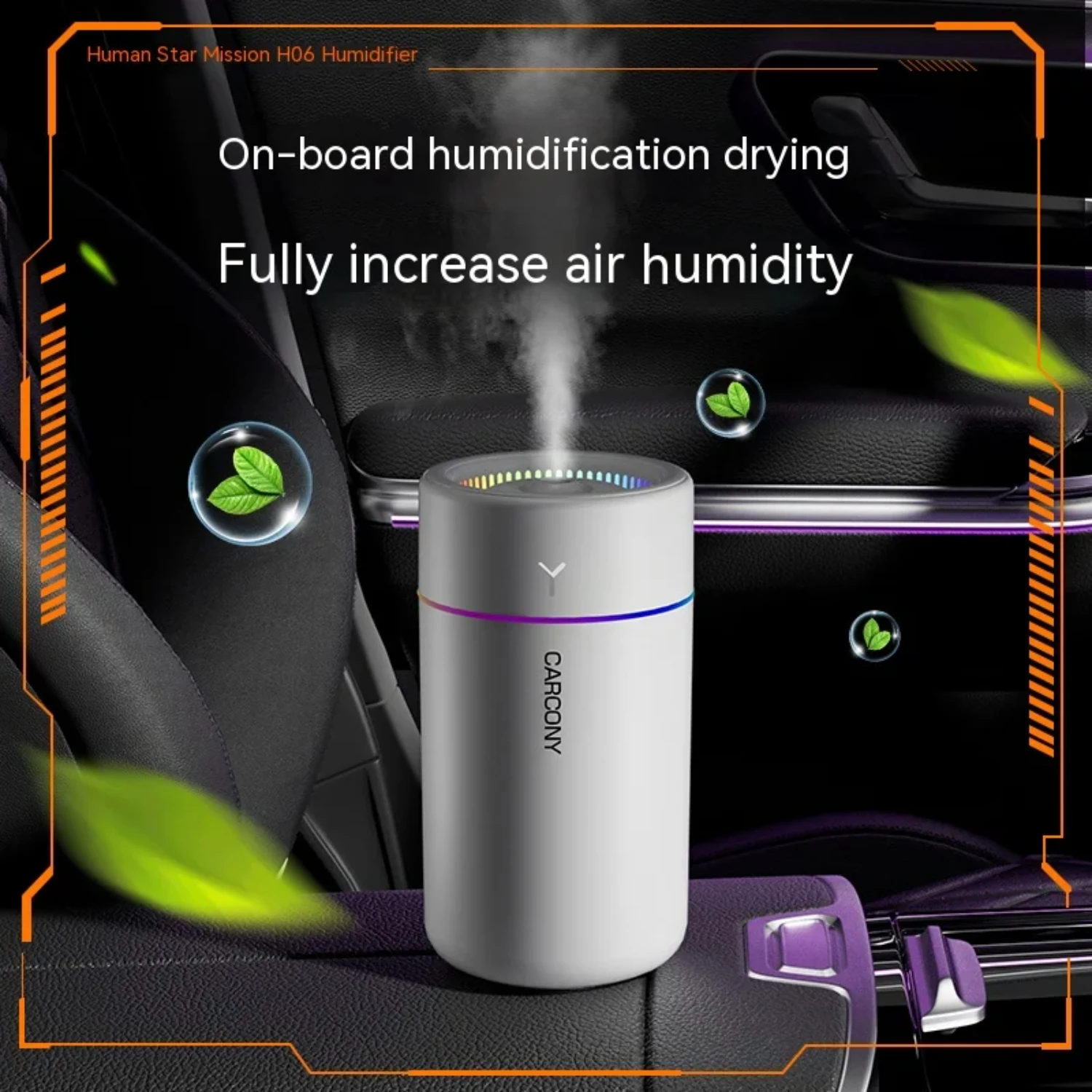 Enhanced Portable Mini Ultrasonic Essential Oil Diffuser for Car - Serene, Relaxing, and Soothing Aromatherapy Mist with LED Lig