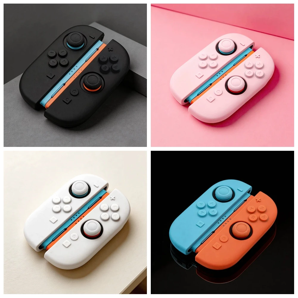 Soft Silicone Rubber Protection Skin Case Cover For Nintendo Switch 2 Joy Con Controllers W/ Free Thumb Grip Caps Game Pack