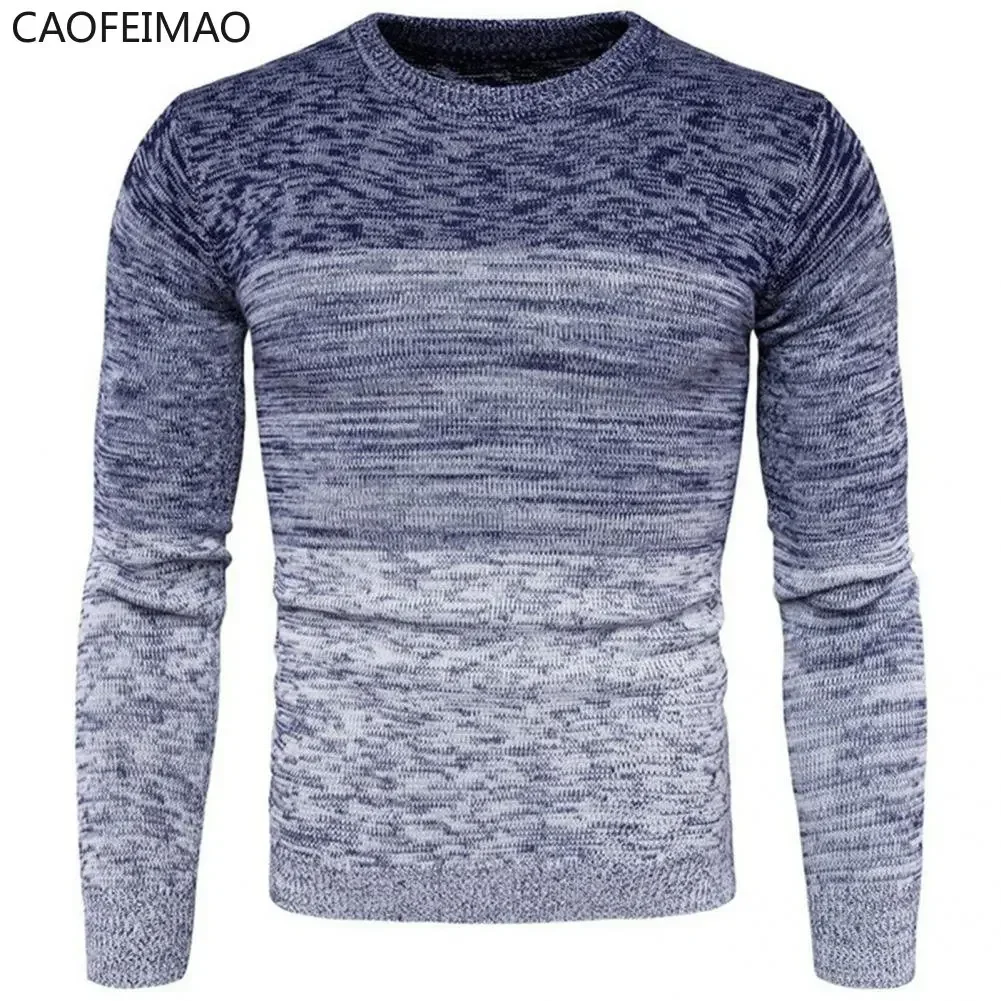 

Autumn Winter Sweater Men Patchwork Warm Knitted Pullover Top Men Sweater Men Clothing кофта мужская pull homme свитер мужской