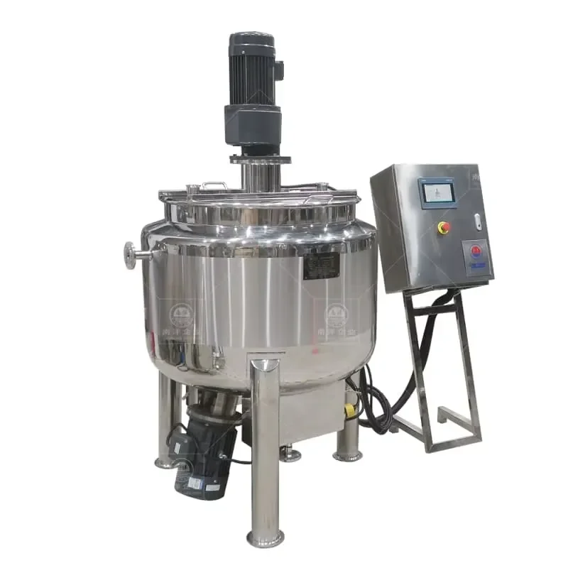 500l Stainless Steel Electric Heating Mixing tank with Agitatator for Soap Drink Liquid Emulsify Homogenizer with Touch