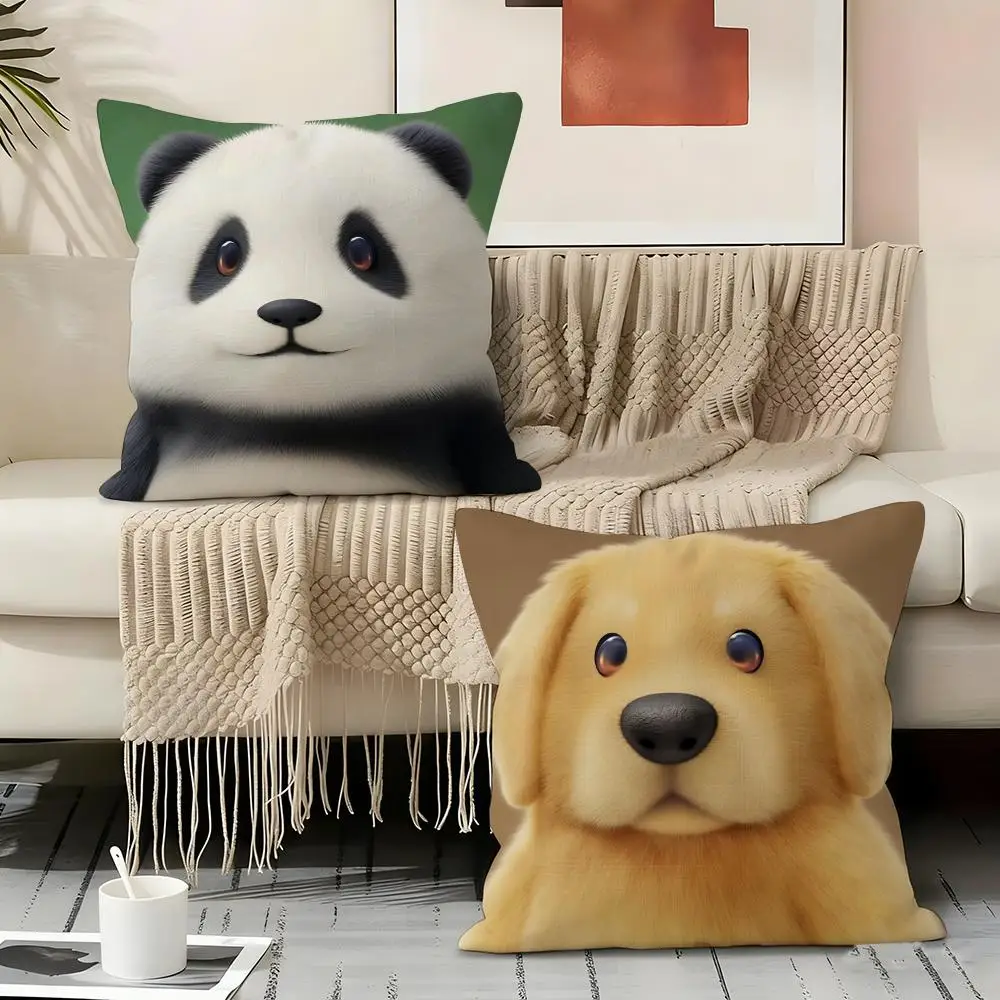 Kwaii Anime P-Party Animals Pillow Case Pillowcase, Double-sided Printed, Sofa Cushion, Bedroom Headboard Pillow