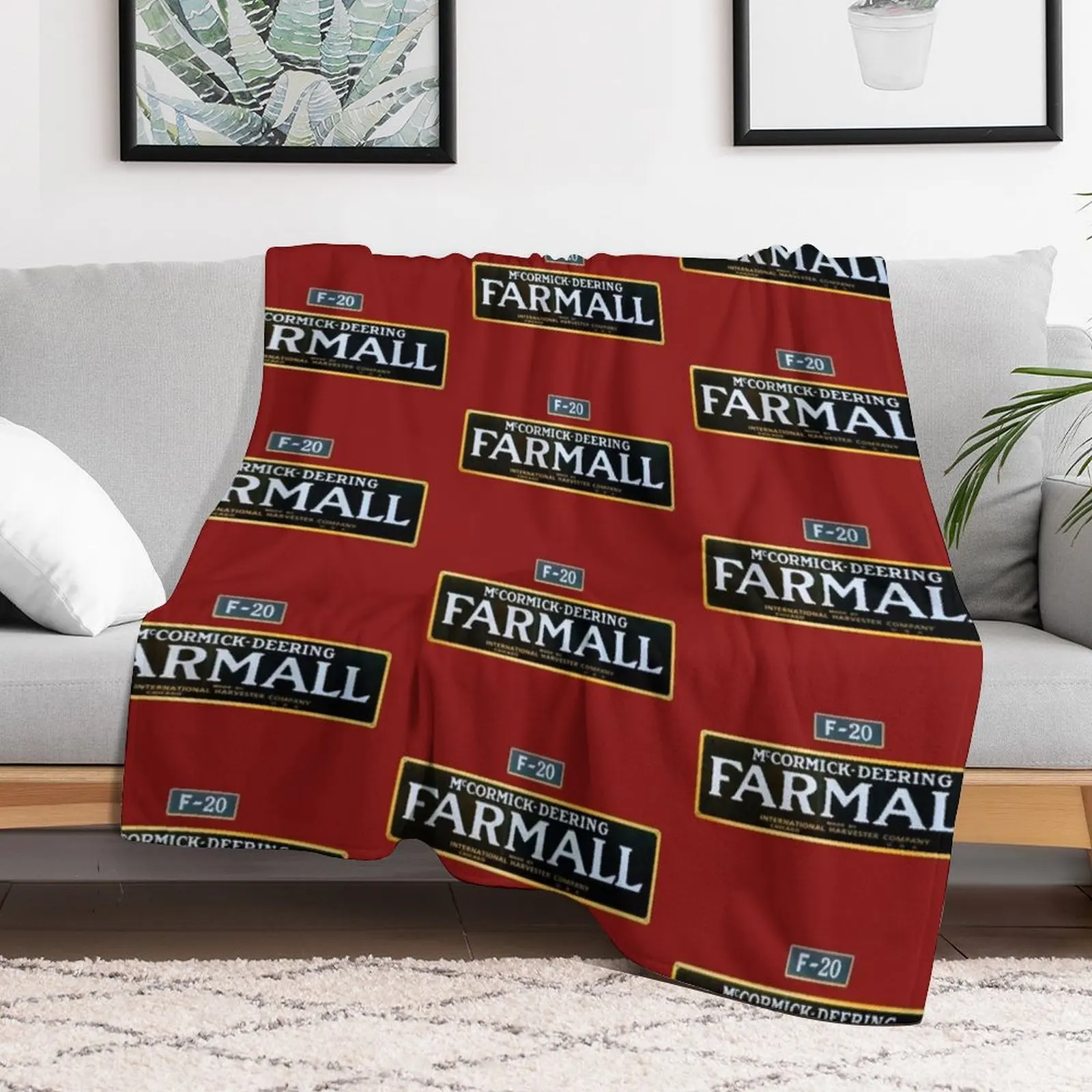 

Farmall Throw Blanket Personalized Gift Designers Polar Blankets