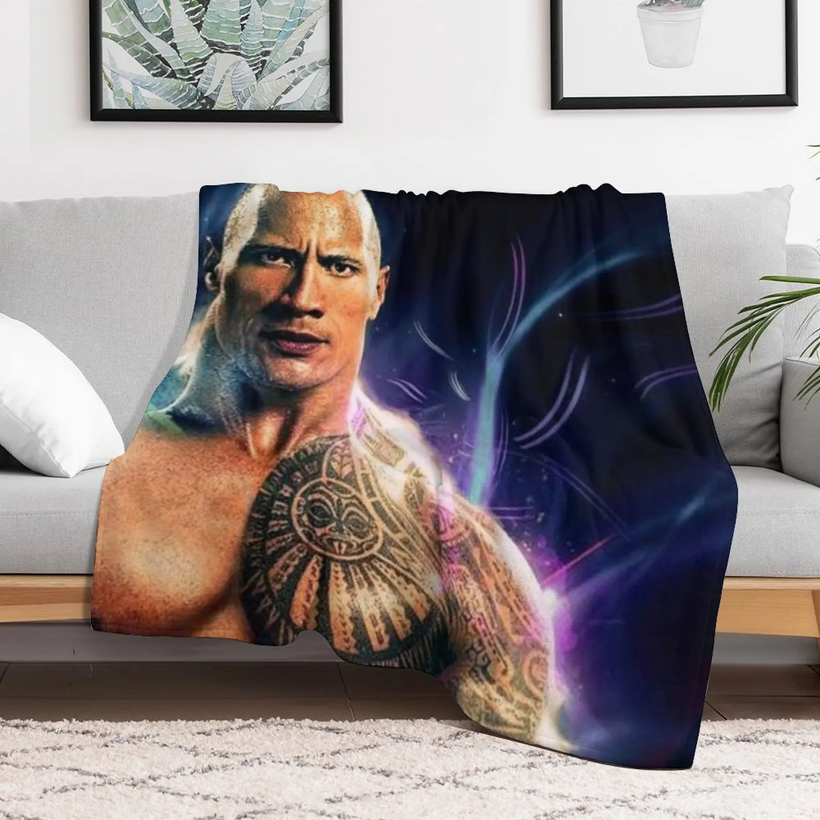 dwayne johnson Throw Blanket All Weather Soft Throw Blanket for Sofa