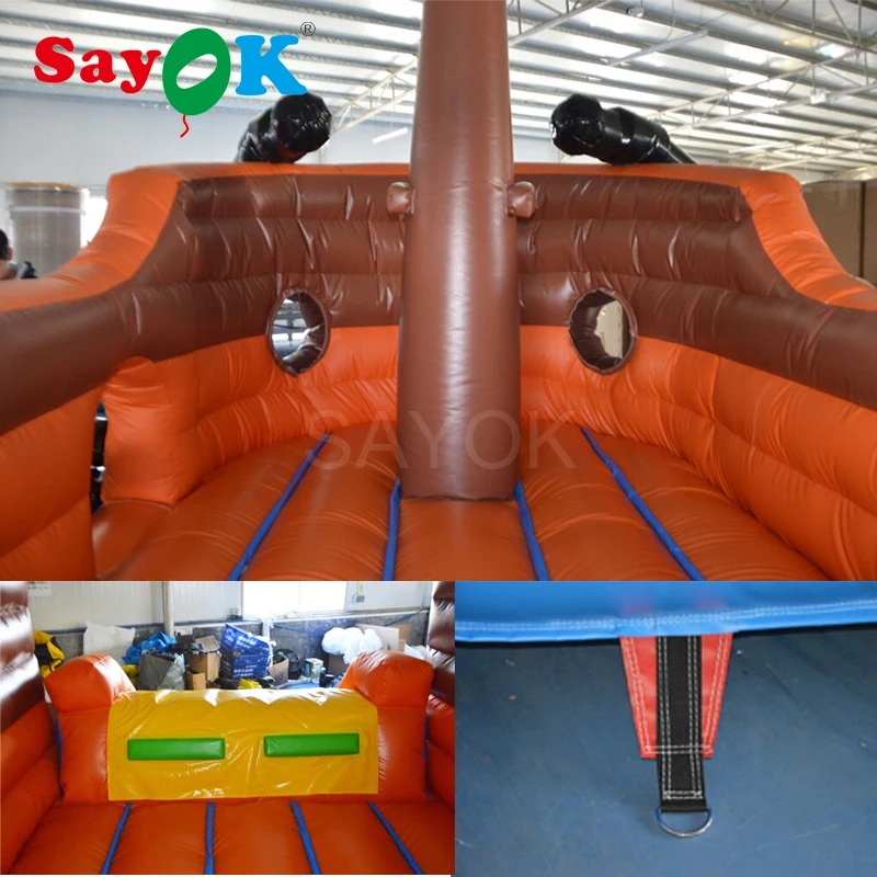 SAYOK-Inflável Pirate Ship Bounce House, saltitante com ventilador de ar, parque infantil comercial, evento show, 6m