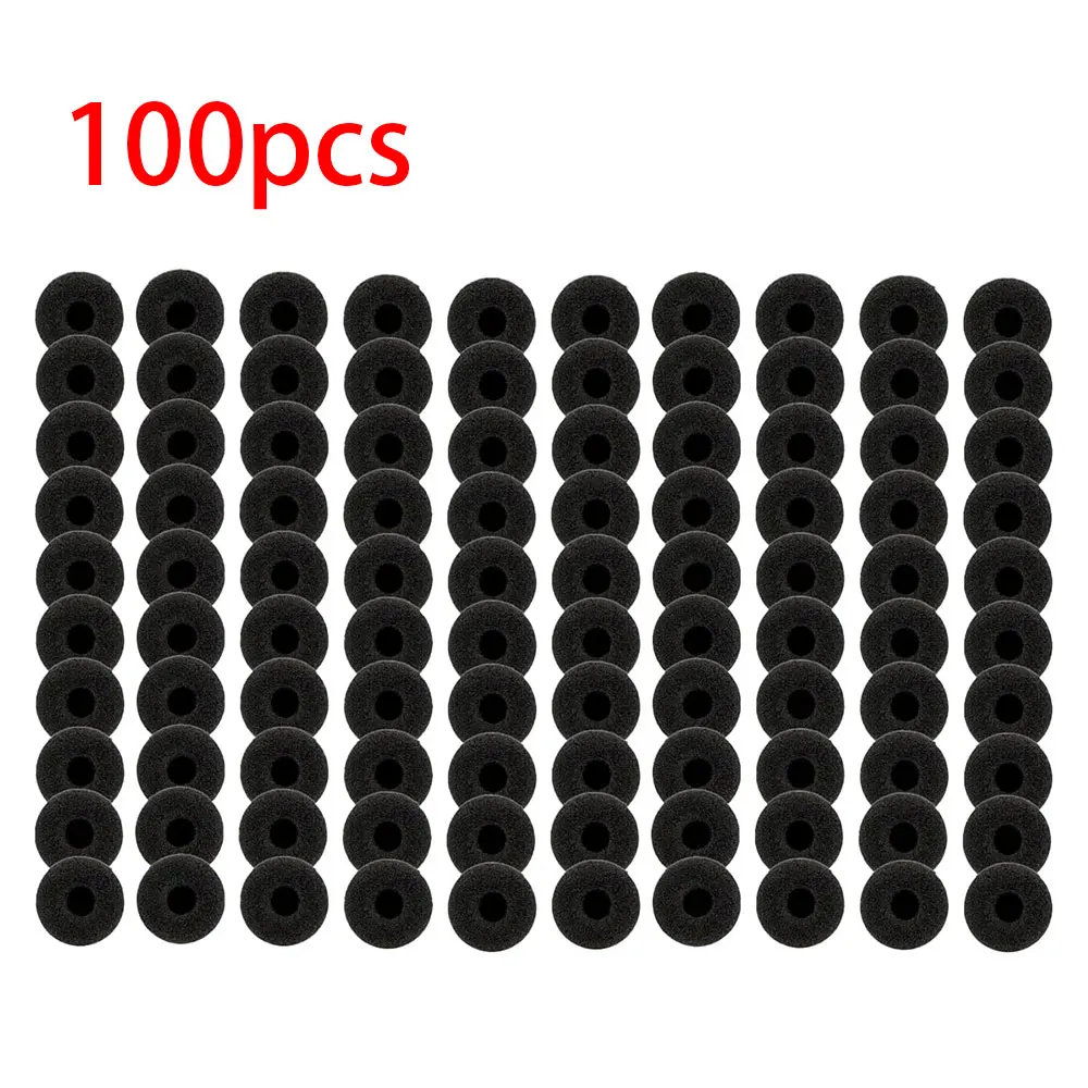 

100pcs 18mm Foam Earbud Covers Replacement Sponge Pads for Headphones Earphones iPhone iPad MP4 Two Way Radio Earpiece & Headset