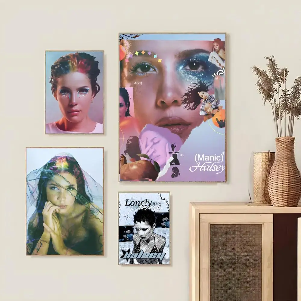 Popular Singer H-Halsey Painting Calligraphy Modern Canvas Wall Art High-Quality Print Poster For Hallway Living Room Home Decor
