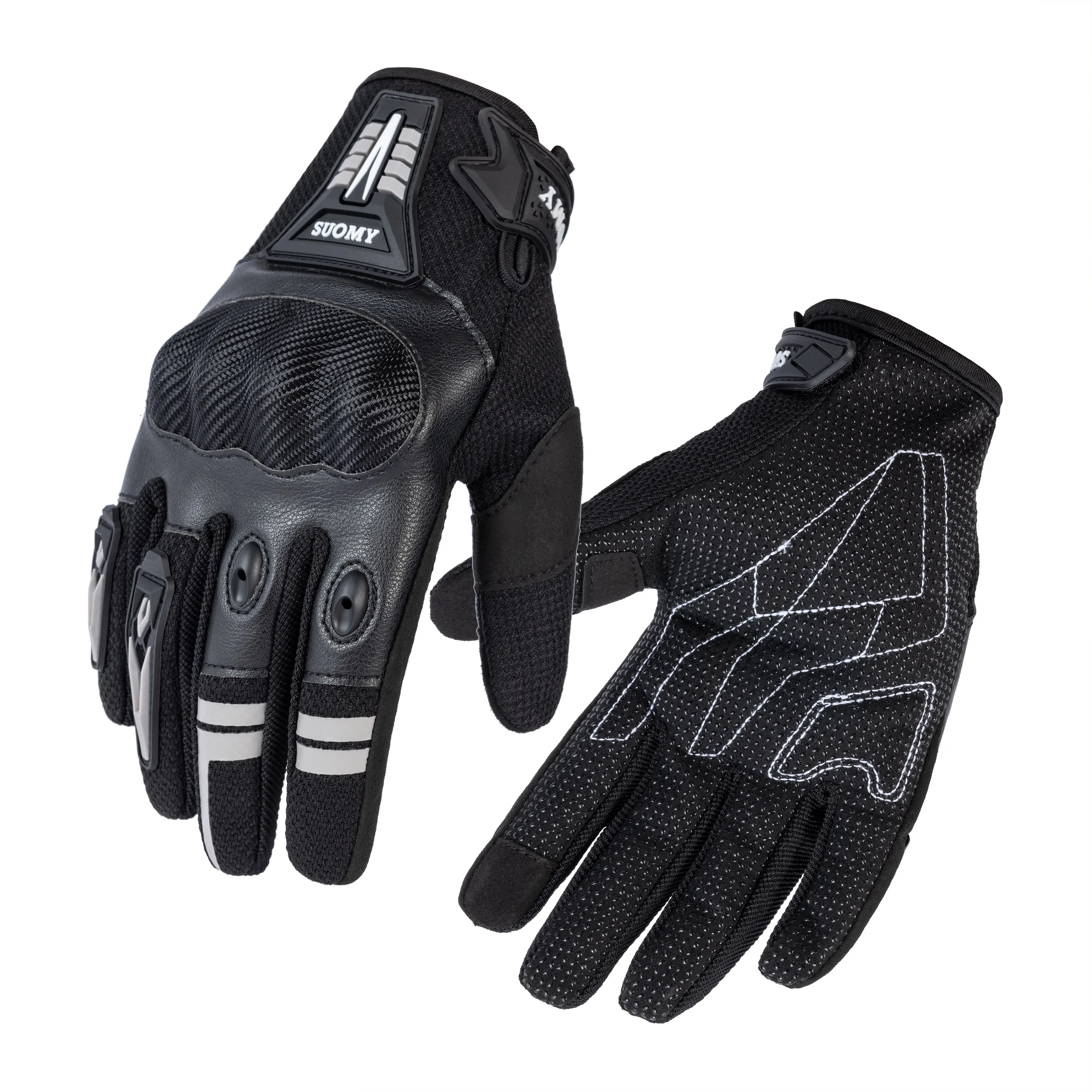 

Universal Summer Motorcycle Gloves, 3D Protective Shell Touchscreen Breathable Riding Gear for Men Anti-Slip Wear-Resistant