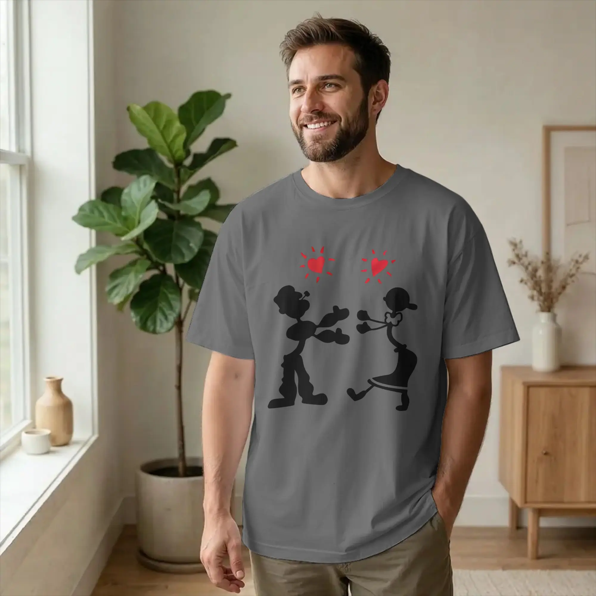 Popeyes Friends Rachel Monica T Shirt Men's Cotton Clothes Fashion  Round Neck Short Sleeve