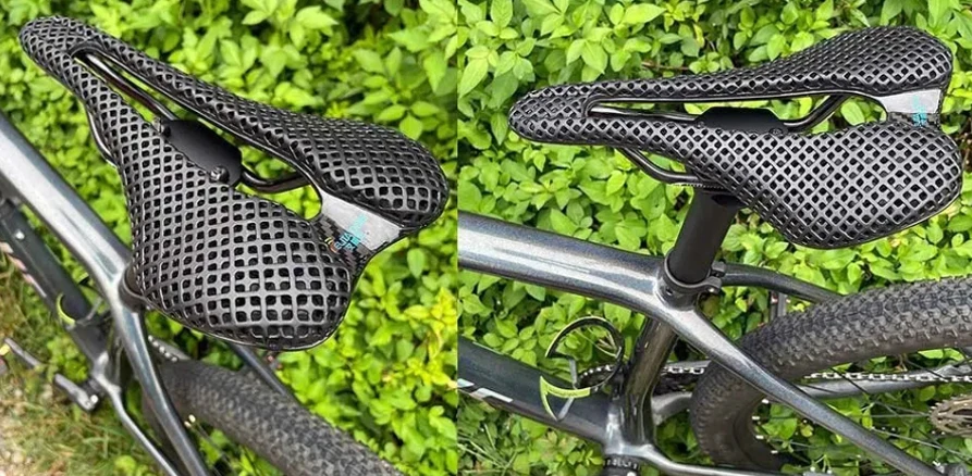 ELITAONE 3D-gedruckter Fahrradsattel aus Vollcarbon, ultraleichtes Fahrradsitzkissen für Rennräder und Mountainbikes, MTB-Sitz – Detail 1