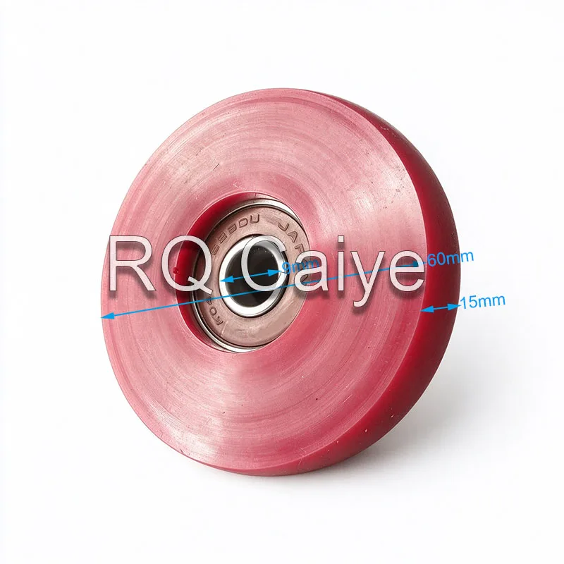 2Pieces Man Roland 700 R700 Paper Press Roller Red PU Feeder Wheel 45X9X15mm 60X9X15mm For Roland Printing Machine