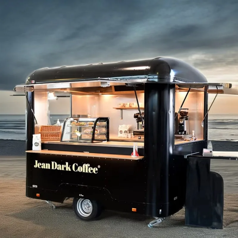 

Mobile Food Coffee Cart Ice Cream Trailer DOT Concession Food Trailer for Sale Restaurant Food Truck With Full Kitchen