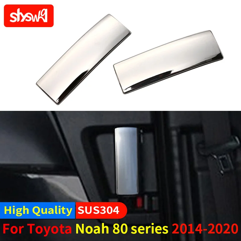 For Toyota Noah 80 2014 2018 Interior Door Handle Cover 2 PCS Car Decoratie Stickers Stainless Steel Silver Chrome Accessories