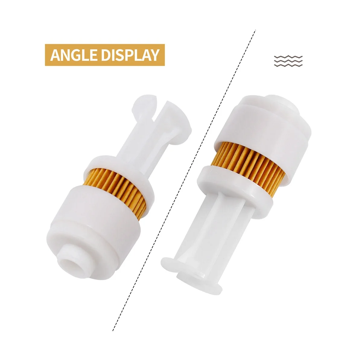 2Pcs Fuel Filter for Yamaha Outboard 2.5 / 150-250Hp 65L-24563-00-00 WSM 600-290 18-7936 DX150 VX250 LX150 PX150 S225