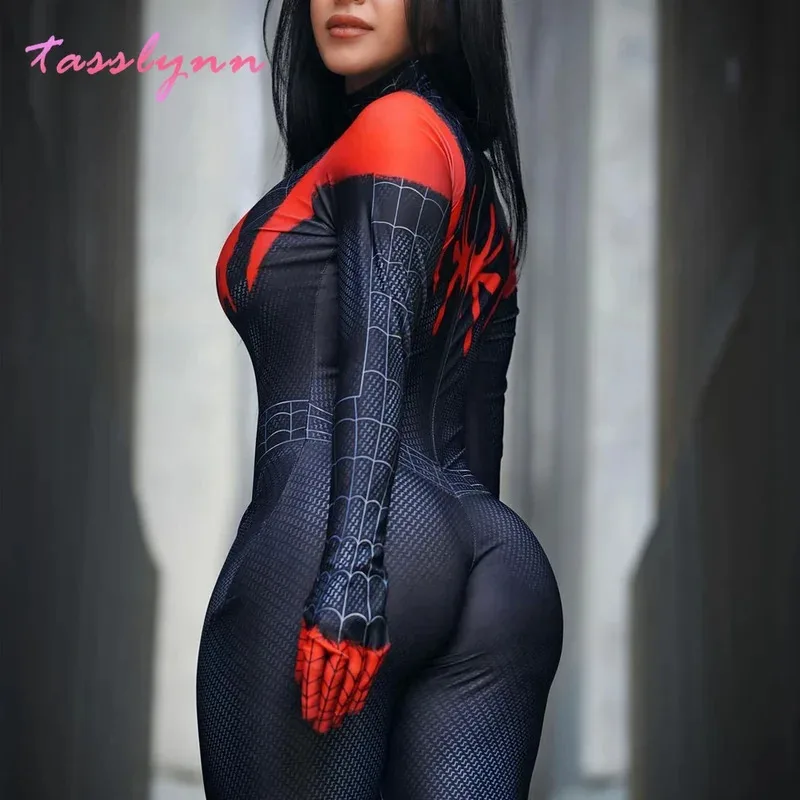 Cosplay Anime Adult  Miles Morales Costumes Geek Girls Cosplay hero Zentai Suit Halloween Costumes Party Dress Up Fancy Ani 72th