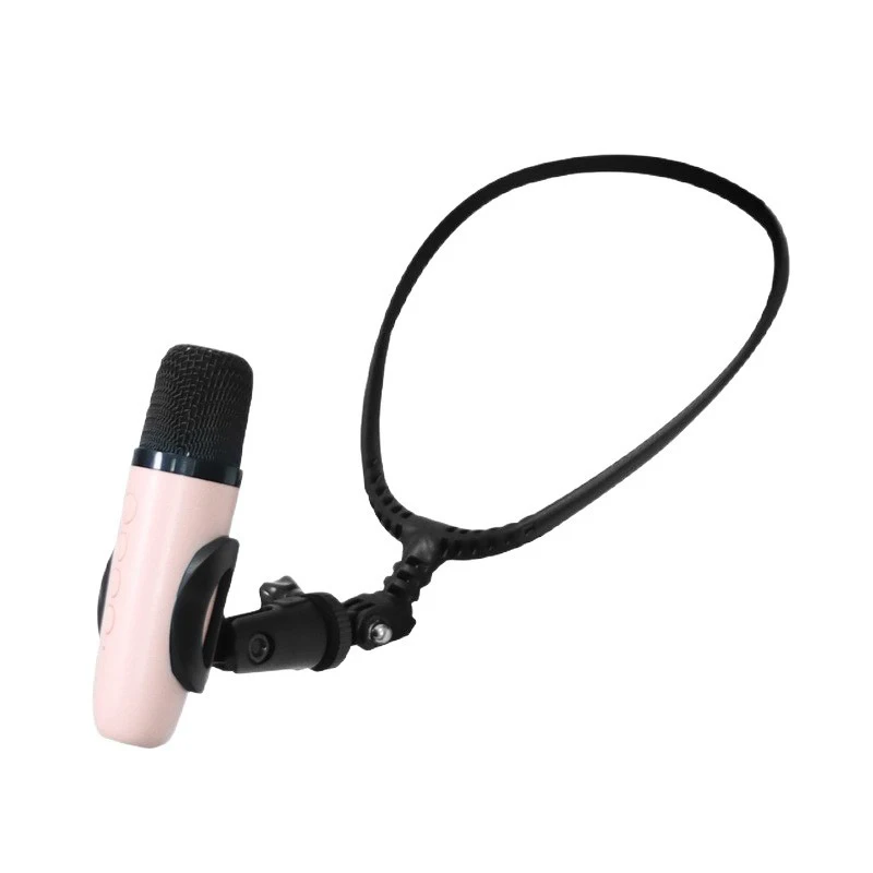 New Neck-mounted Microphone Bracket Holder HandFree Neck Microphone Stand Adjustable Hands Free Brace Mic Holder