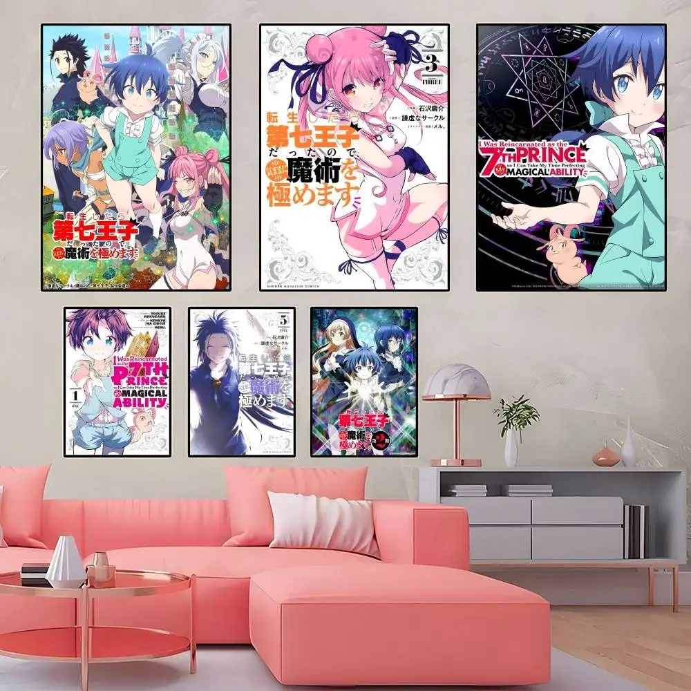 Anime W-Was Reincarnated 7th PrinceS Poster Wall Art Print Art Suitable For Living Room Bedroom Bar Parlor Home Decoration Gift