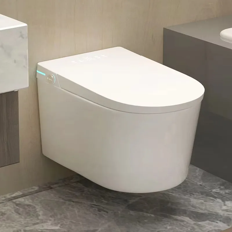 

P Trap Concealed Cistern Back To Wall Wc Toilet Set Bathroom Tankless Wall Mounted Smart Toilet
