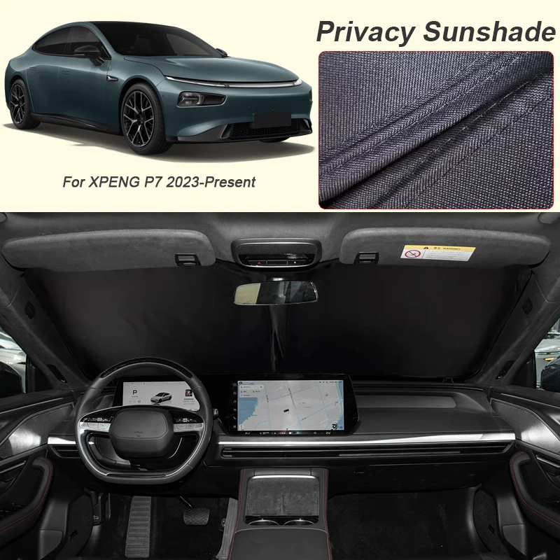 

Автомобильный солнцезащитный козырек на черное окно для XPENG P7 2023-настоящее время, автоматическая защита от УФ-лучей, теплоизоляция, защитная крышка, аксессуар для интерьера