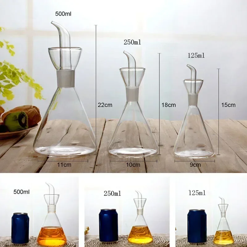 High Borosilicate Glass Oil Pot Household Leak-proof Oil & Vinegar Pots Kitchen Soy Sauce Pot Oil Tank Seasoning Bottle Tool