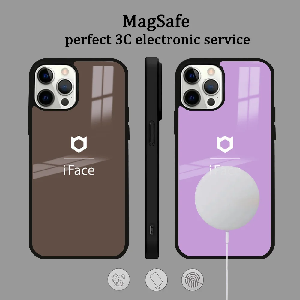 Fashion I-iFace-eS Logo Phone Case For IPhone 16 15 14 13 12 11 Pro Max Plus Mini Magsafe Mirror Wireless Magnetic Cover