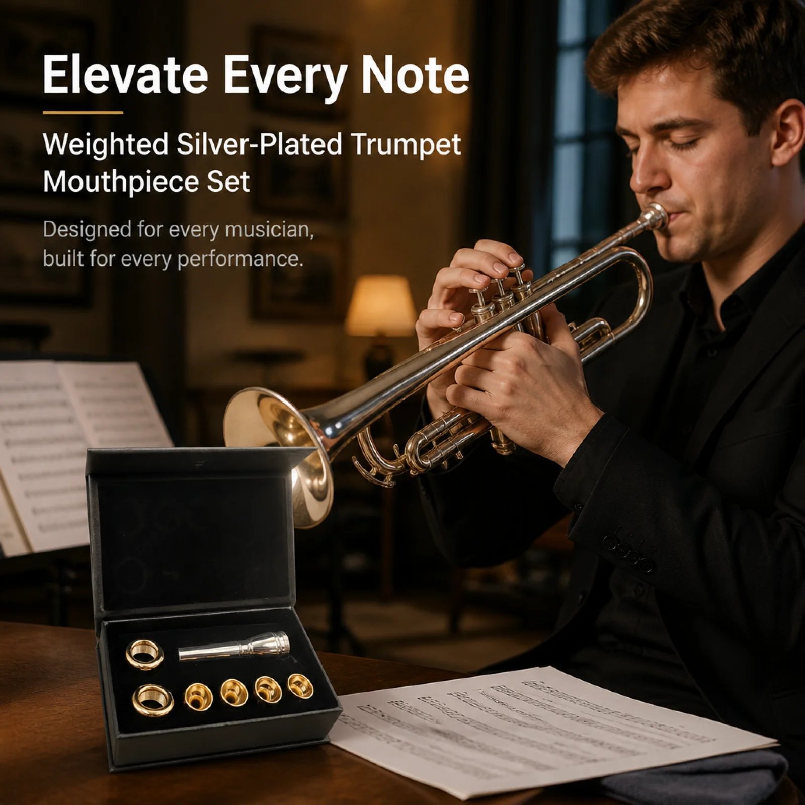 piece-d'embouchure-de-trompette-avec-anneaux-adaptateurs-piece-d'embouchure-de-trompette-interchangeable-filetee-accessoire-musical-poli