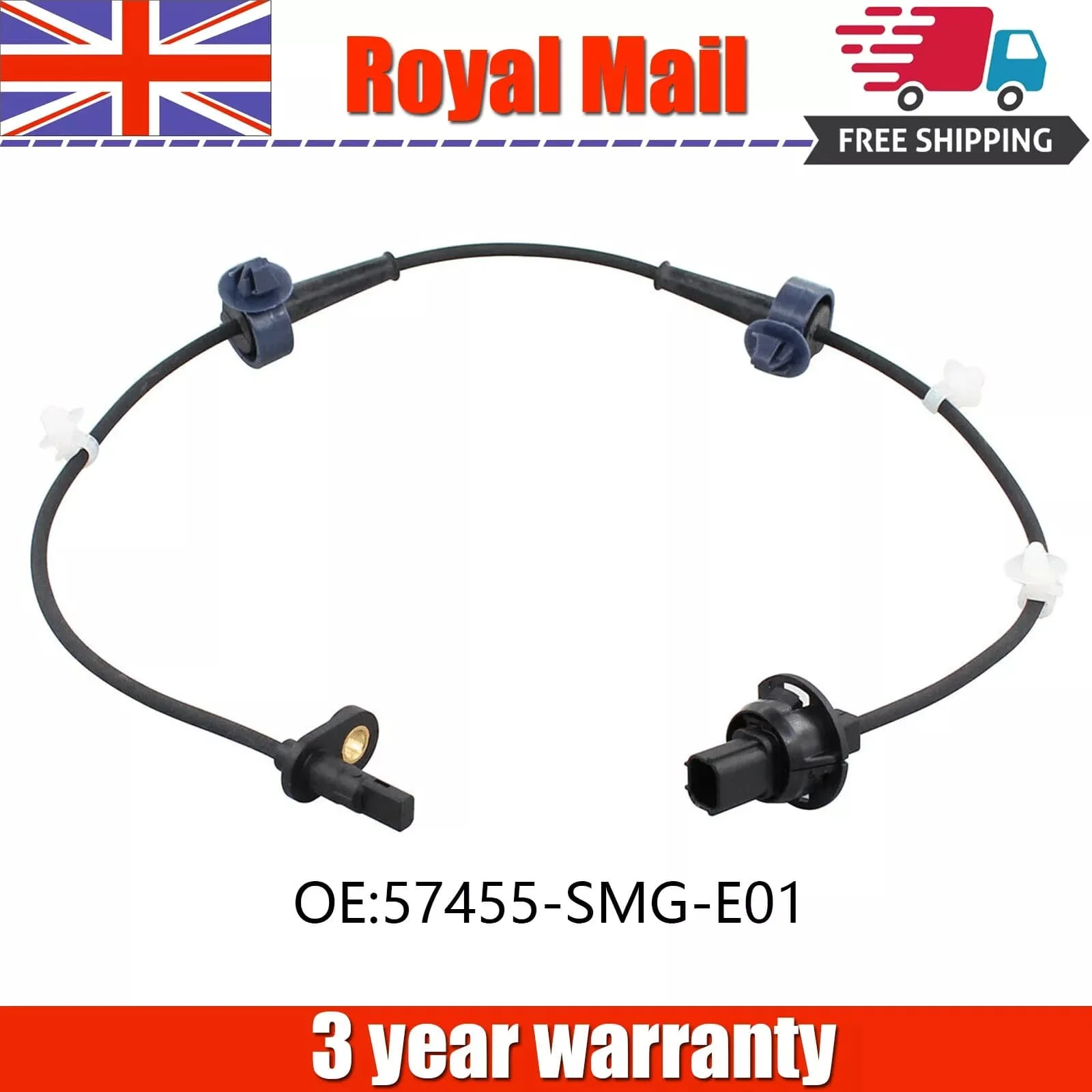 57455-SMG-E01 Front Left ABS Sensor Wheel Speed For Honda Civic 5D Type-R Auto Parts 57455SMGE01 2006 2007 2008 Car Accessories