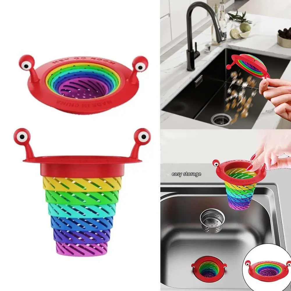 Bathroom Accessories Hair Catcher Leakage-proof Sink Drain Basket Kitchen Sink Strainer Sink Filter Shower Drain Cover