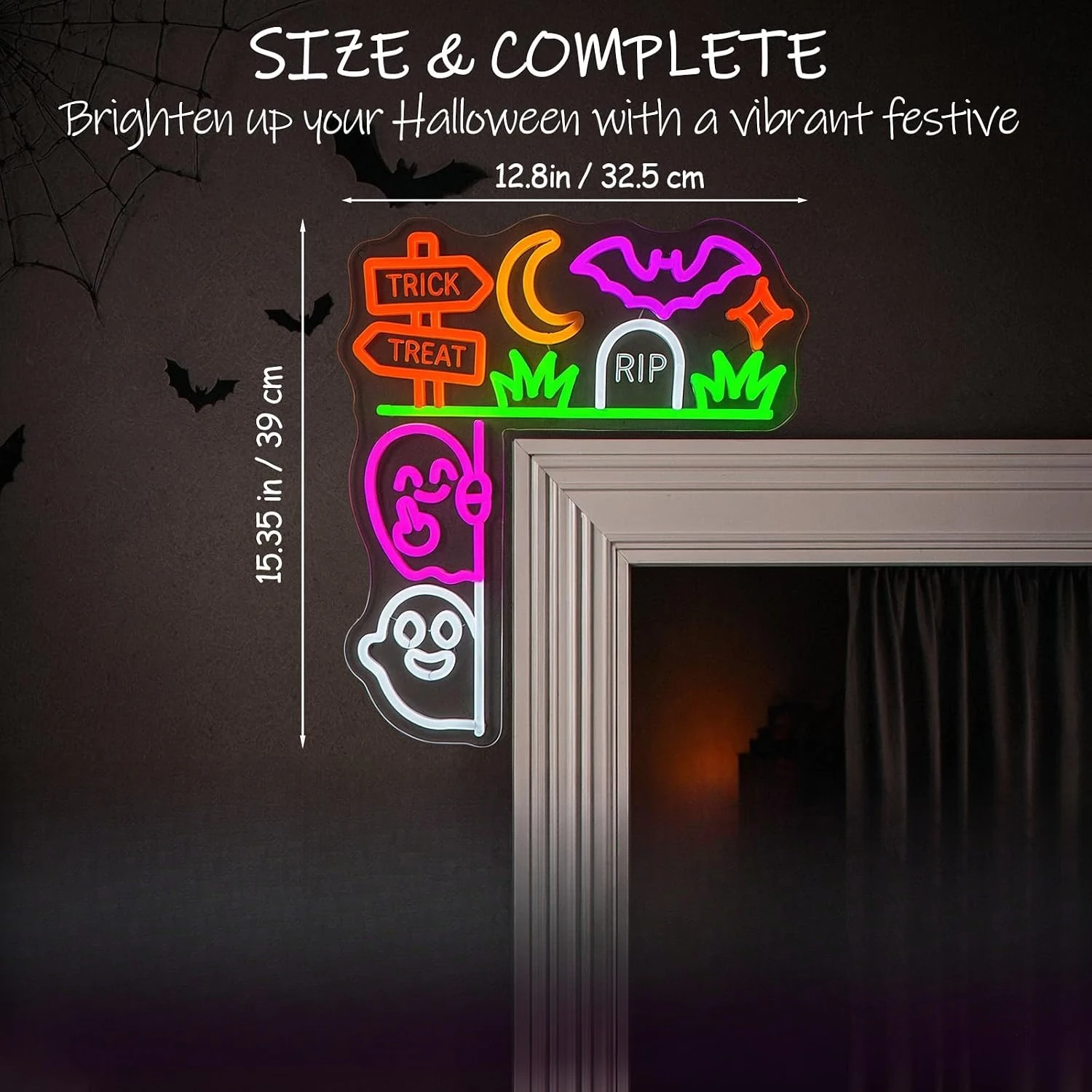 Trick Or Treat Neon Tabela USB - Home Decor Lighting Tricks incelemesi ve fiyatı