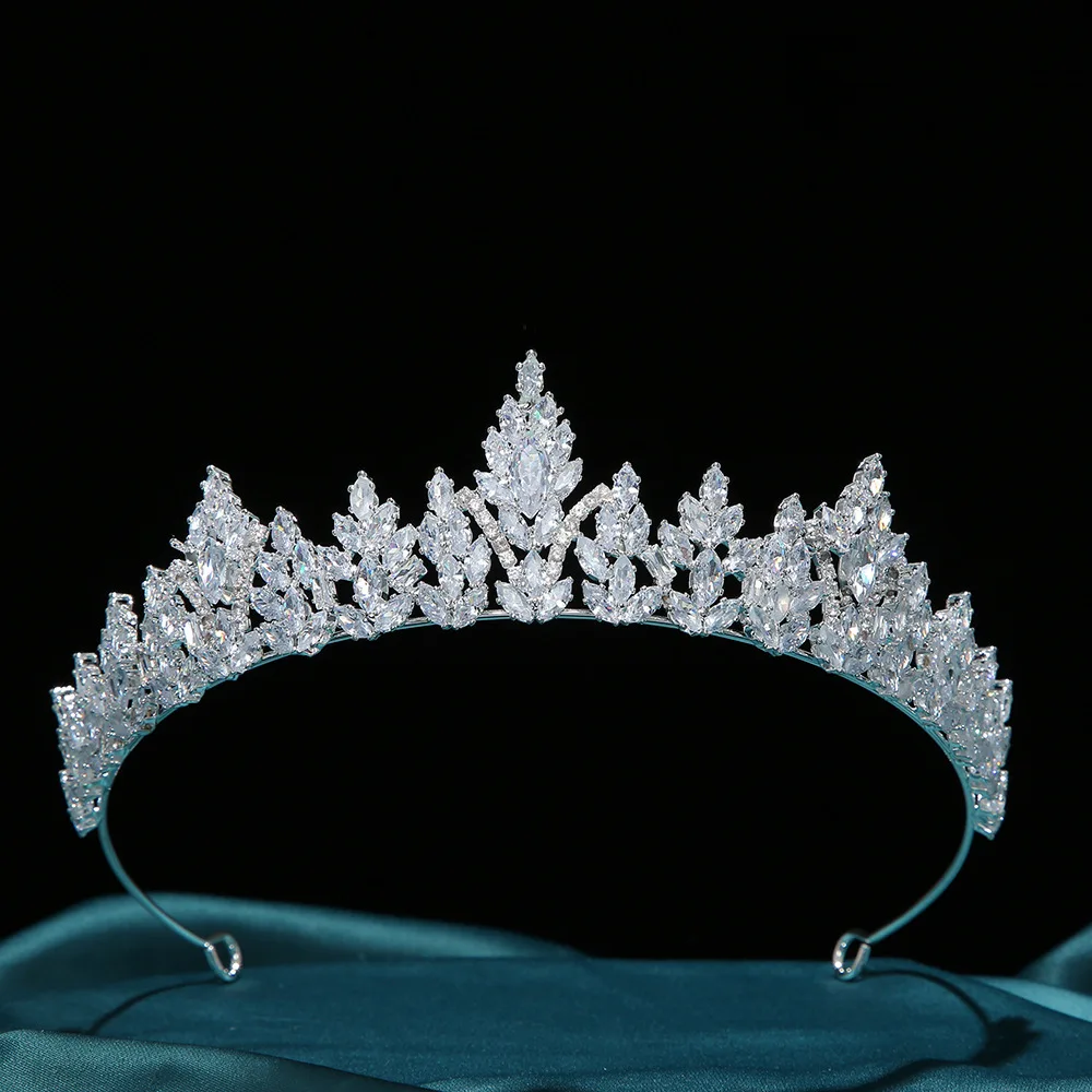 

Luxury Bridal Crown Tiara Wedding Headpiece Zirconia Queen Princess Crowns For Women Girl Diadem Party Hair Jewelry Headdress