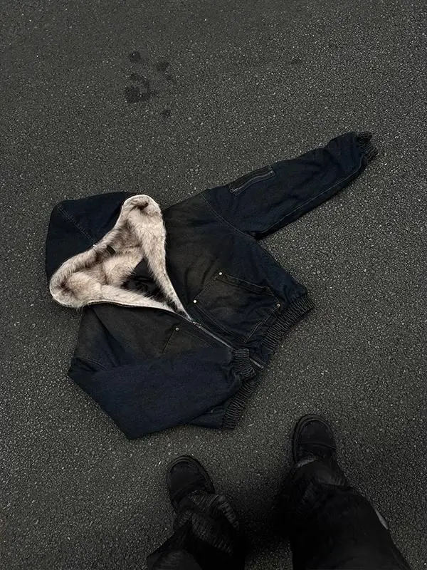 

Cleanfit American High Street Хлопковое мужское зимнее пальто с капюшоном и меховым воротником, широкая верхняя одежда, повседневная молодежная мода